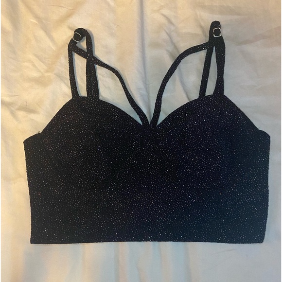 Wild fable glittery, black crop tank top size small - Picture 2 of 6